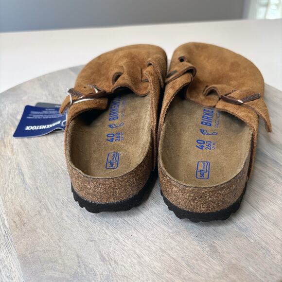 New with Tags Men's Birkenstock Boston Mink Classic Suede Soft Clogs Shoes Sz 7 - Picture 6 of 10